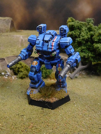 Painted Battletech Warhammer 7S, Davion Guards
