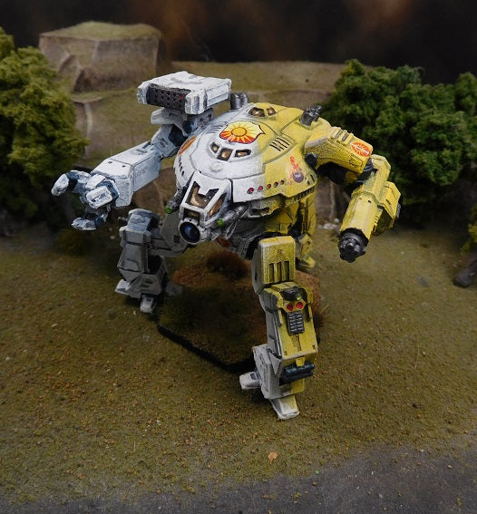 Painted Battletech Ares Tripod Aphrodite, Davion Dawn Guards
