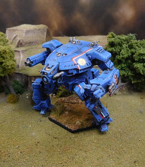 Painted Battletech Ares Tripod Hera Variant, Davion Guards