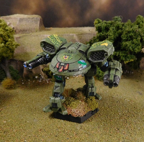 Painted Battletech Turkina, plastic, Jade Falcon 1st Sentinels
