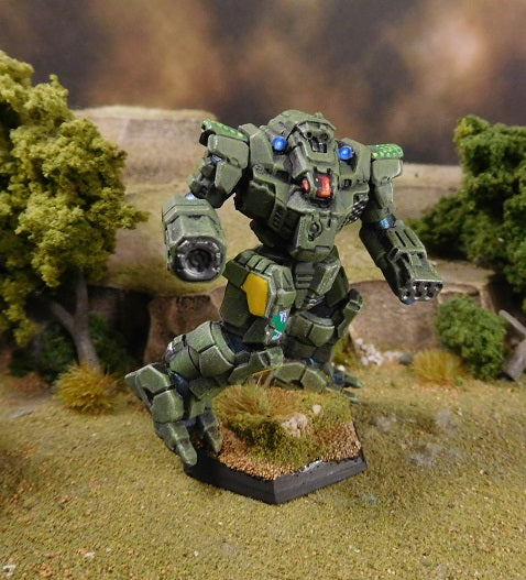 Painted Battletech reposed Kingfisher Prime. JF 1st Falcon Sentinels