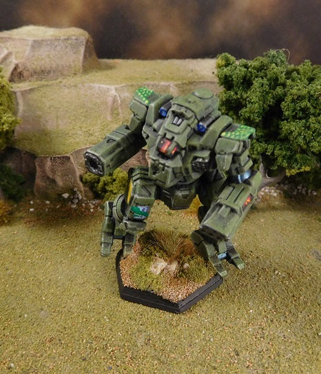 Painted Battletech reposed Kingfisher Prime. JF 1st Falcon Sentinels
