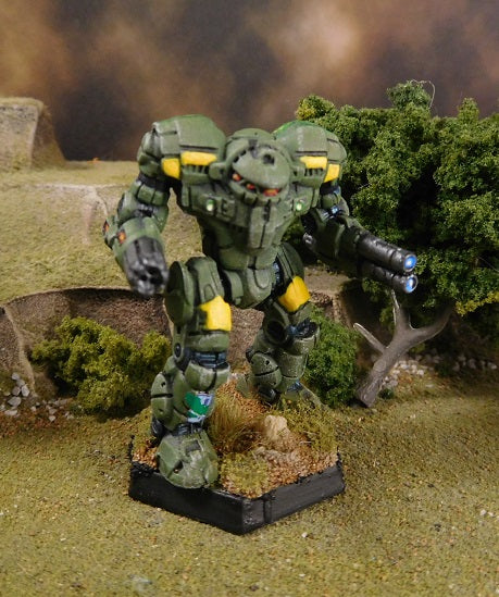 Painted Battletech Night Gyr Prime, Jade Falcon 1st Falcon Sentinels