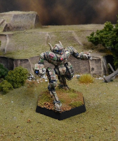 Painted Battletech Mongoose, DCMS Arkab Legion.