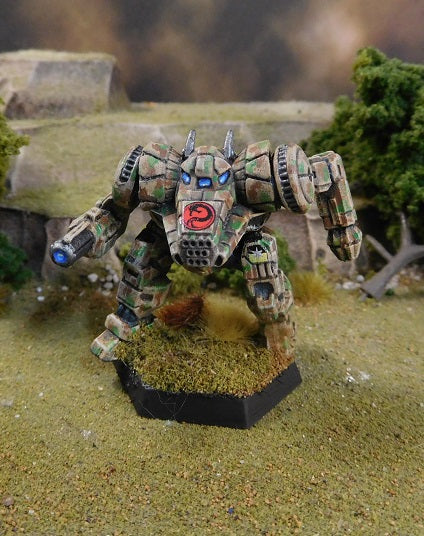 Painted Battletech Dragon, reposed, Kurita Arkab Legion