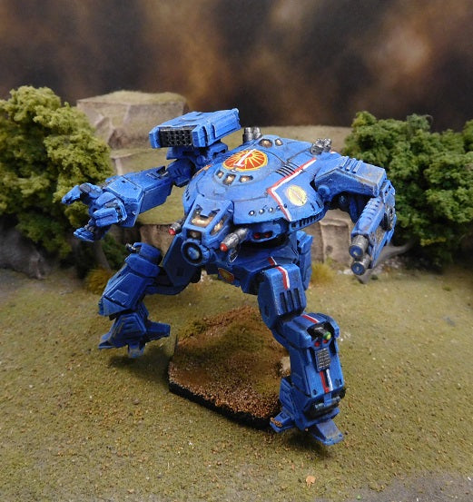 Painted Battletech Poseidon Tripod- Davion Guards - Free freight anywhere in the wolrd