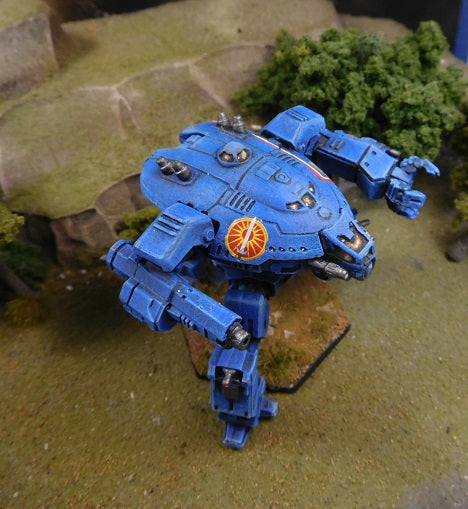 Painted Battletech Ares Tripod Hera Variant, Davion Guards