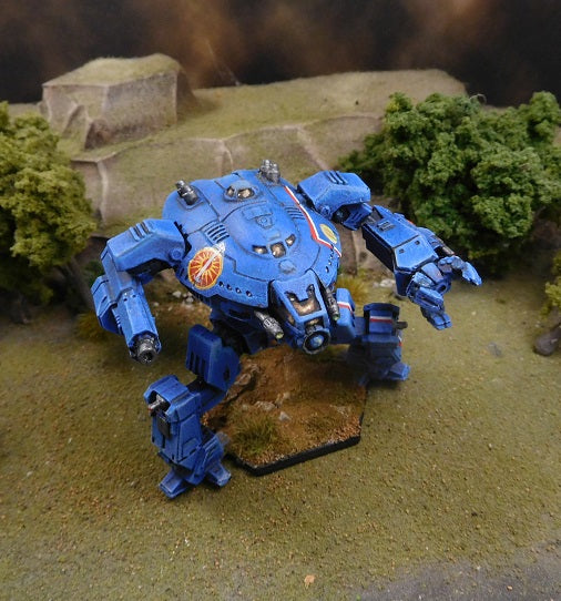 Painted Battletech Ares Tripod Hera Variant, Davion Guards
