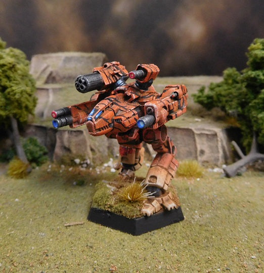Painted Battletech Ebon Jaguar A, Wolf Clan Gamma Galaxy