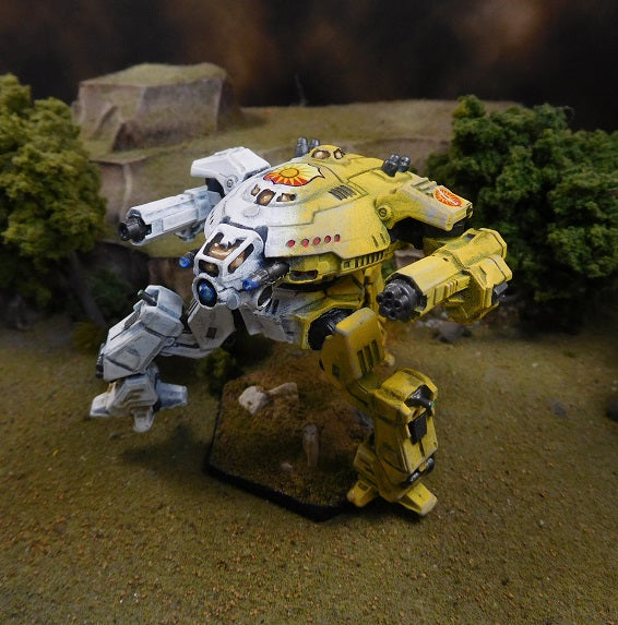Painted Battletech Ares Tripod Apollo, Davion Dawn Guards