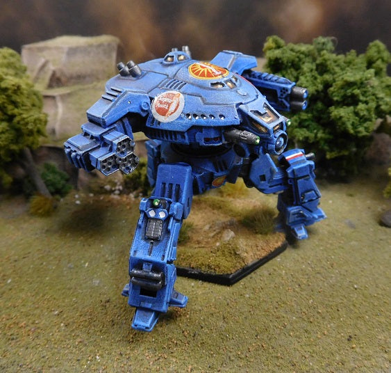Painted Battletech Ares Tripod Zeus Variant, Davion Guards