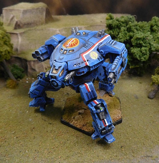 Painted Battletech Ares Tripod Zeus Variant, Davion Guards