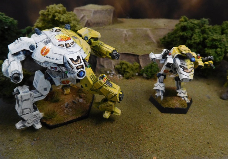 Painted Battletech Osprey 036 Bodyguard unit, Davion Dawn Guards
